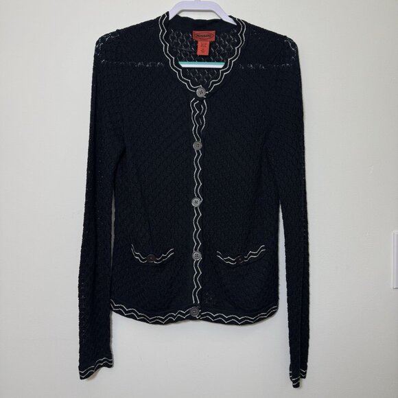 Missoni For Target Women’s Cardigan Sweater Size M Contrast Stitch Button Down - Picture 1 of 6